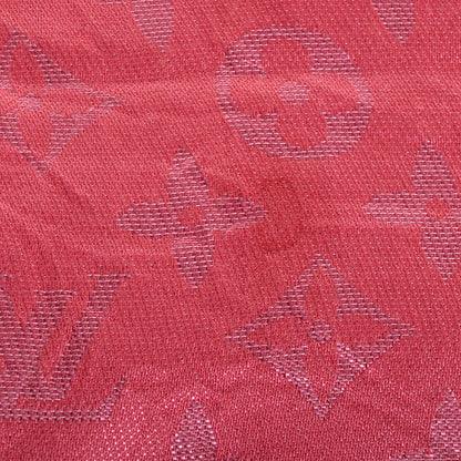 Louis Vuitton Silk Wool Monogram Voile Shawl Corail 6 of 6