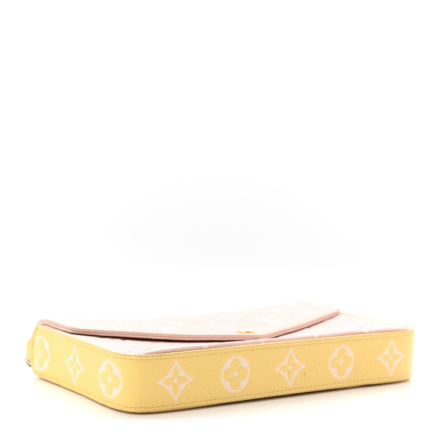 Louis Vuitton Empreinte Spring in the City Felicie Pochette Chain Wallet Pink Beige Yellow 4 of 11