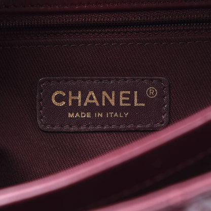 Chanel Calfskin Quilted Large Perfect Edge Flap Burgundy 5 of 11