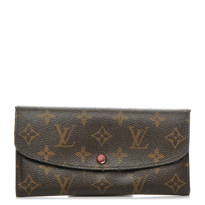 Louis Vuitton Monogram Emilie Wallet Red 1 of 12