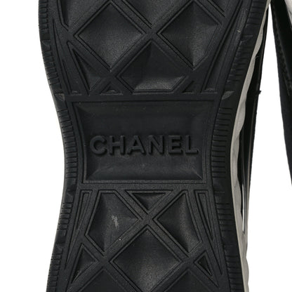 Chanel Velvet Calfskin Mixed Fibers CC Sneakers 37 Black 8 of 10
