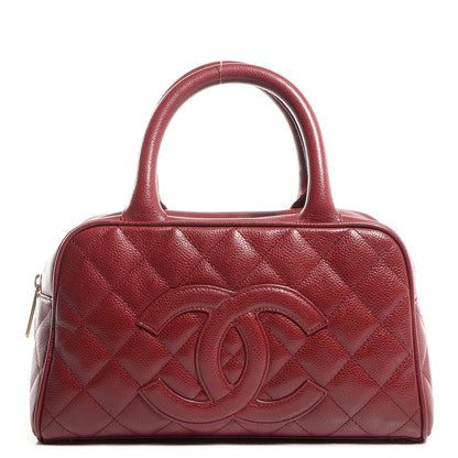 Chanel Caviar Quilted Small Bowler Red 1 of 7