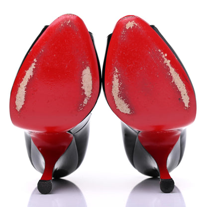 Christian Louboutin Patent Maryl 120 Pumps 36 Black Red 5 of 15