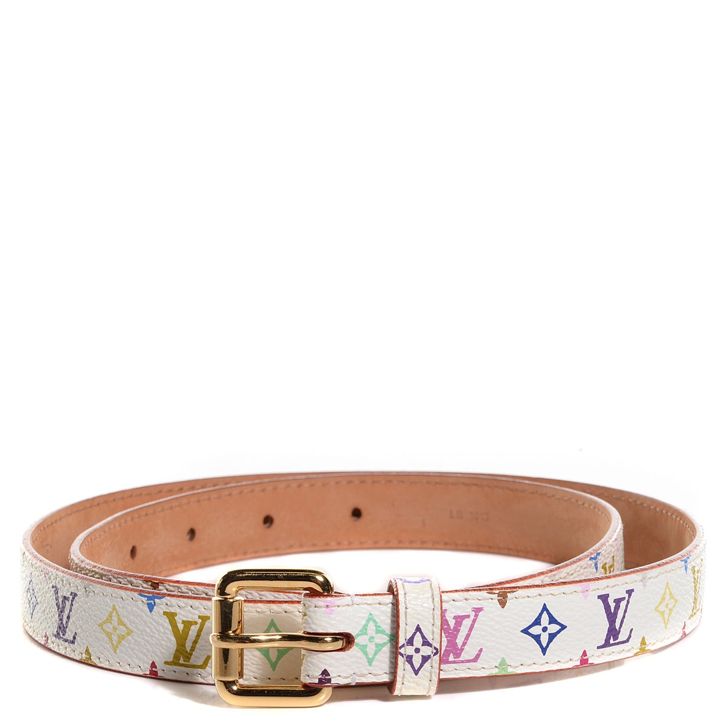 Monogram Multicolor Belt 80 32 White