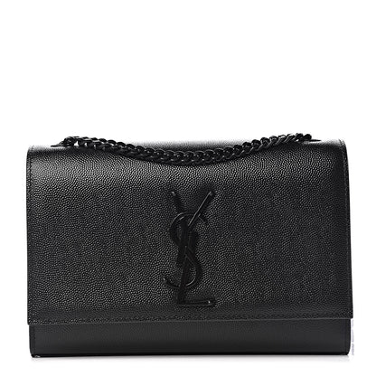 Saint Laurent Grain De Poudre Small Monogram Kate Satchel Black 1 of 10