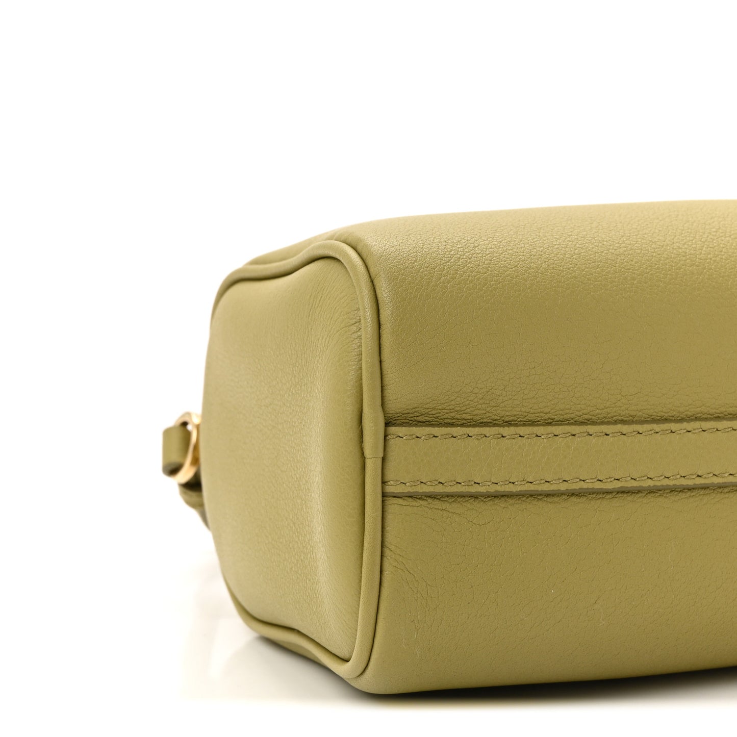 Calfskin Triangle Pouch Shoulder Bag Pistachio Green