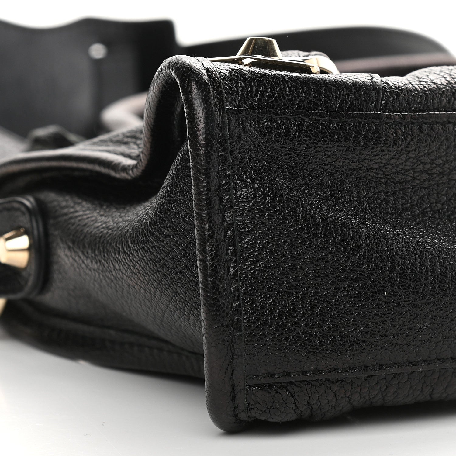 Balenciaga Chevre Gold Metallic Edge Hardware Mini City Black 8 of 10