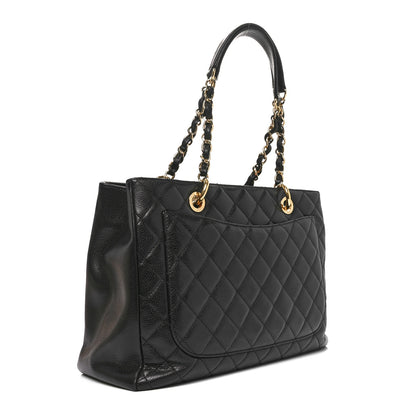 Chanel Caviar Quilted Grand Shopping Tote GST Black 3 of 10