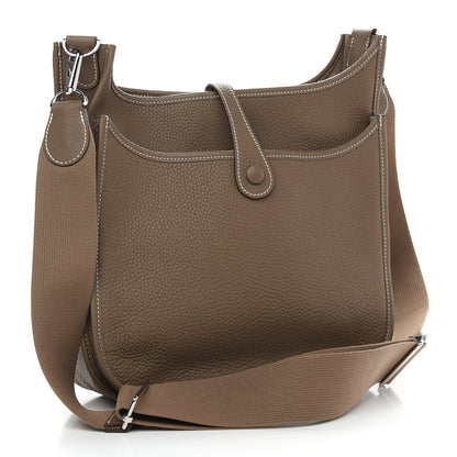Hermes Taurillon Clemence Evelyne III PM Etoupe 2 of 8