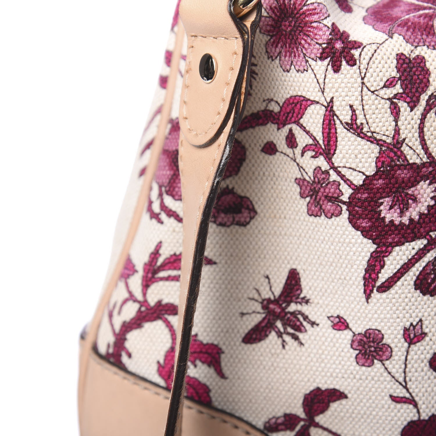 Gucci Canvas Floral Flora Peggy Bamboo Top Handle Hobo 17 of 19