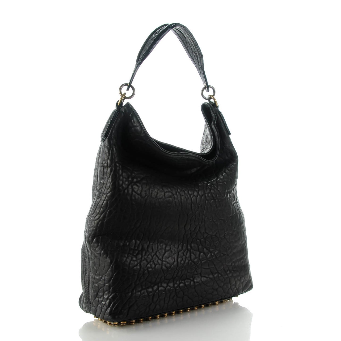 Pebbled Lambskin Darcy Hobo Black