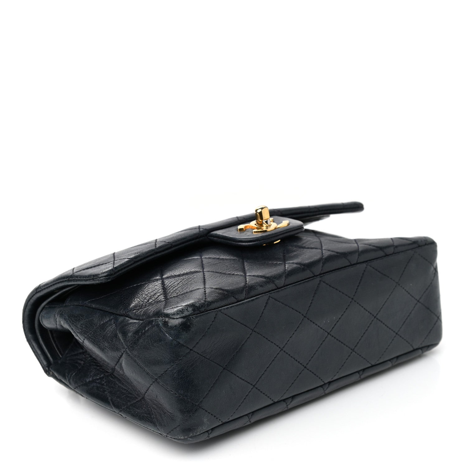 Chanel Lambskin Quilted Small Double Flap Navy 4 of 9