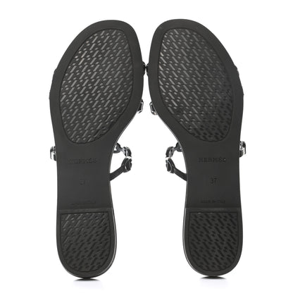 Hermes TPU Rivage Sandals 37 Black 6 of 8