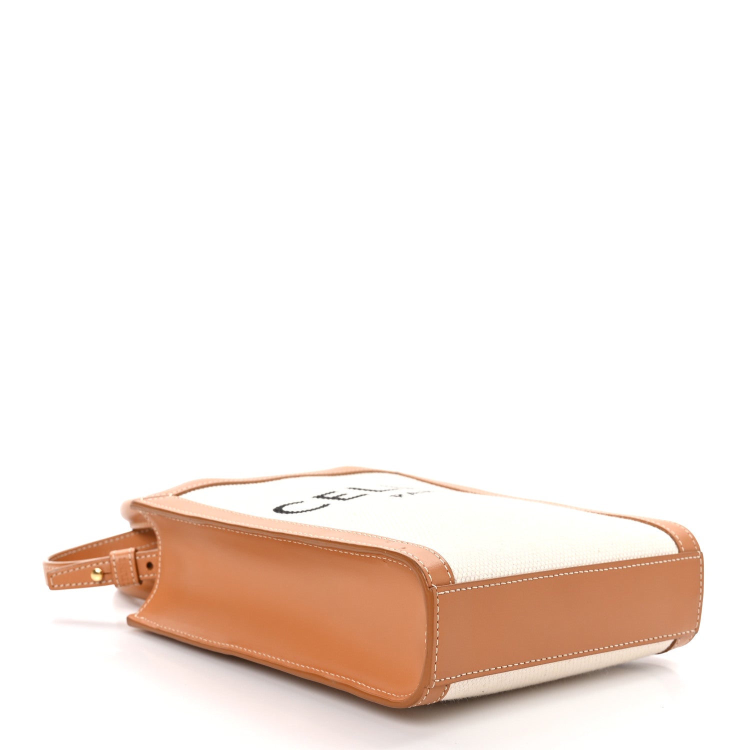 Celine Canvas Calfskin Mini Vertical Cabas Natural Tan 4 of 8