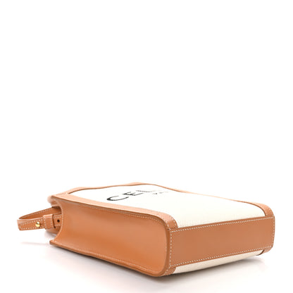 Celine Canvas Calfskin Mini Vertical Cabas Natural Tan 4 of 8