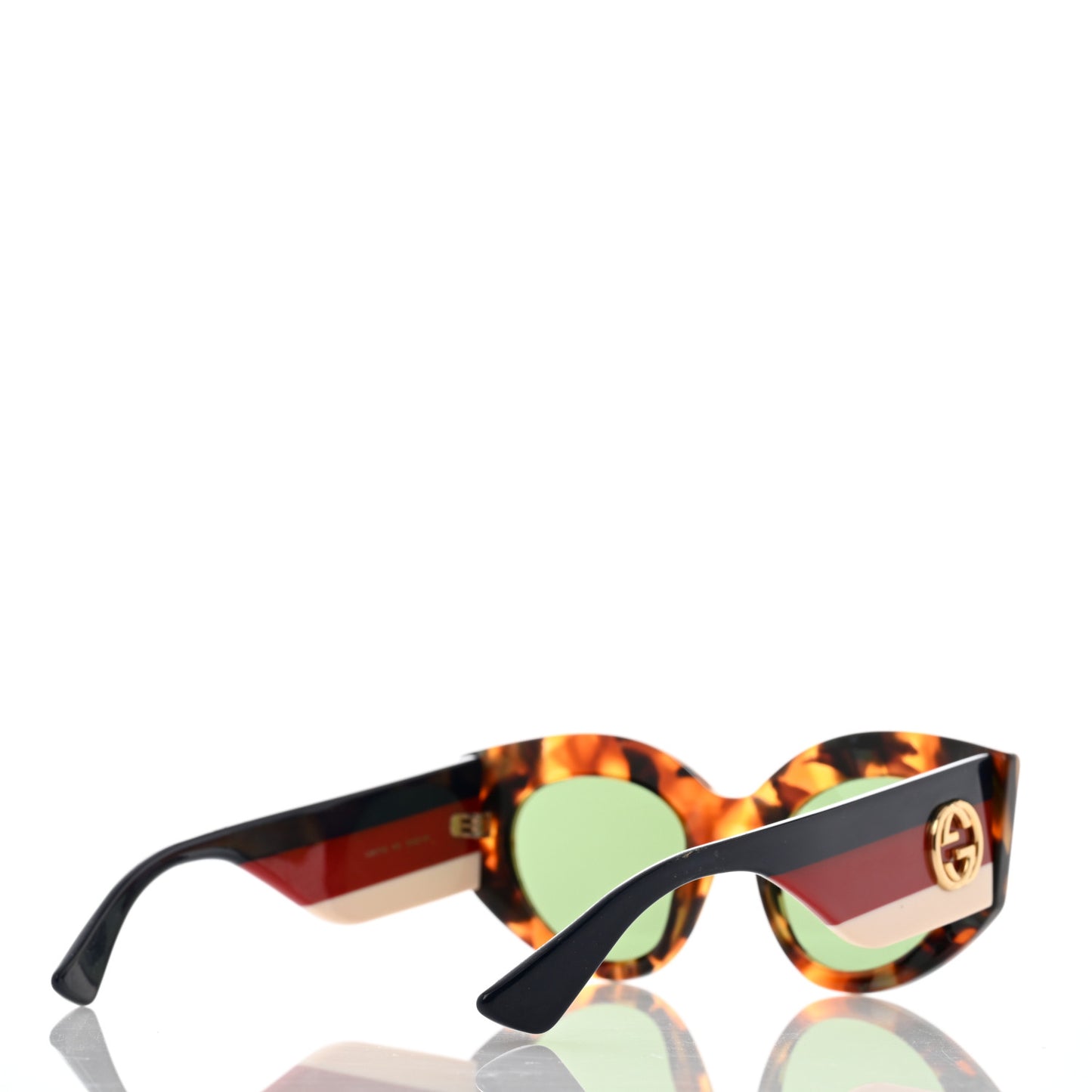 Acetate Oversized Rectangle Frame Web Sunglasses GG 0275/S Tortoise
