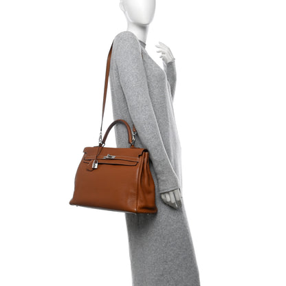 Hermes Togo Kelly Retourne 35 Gold 2 of 19