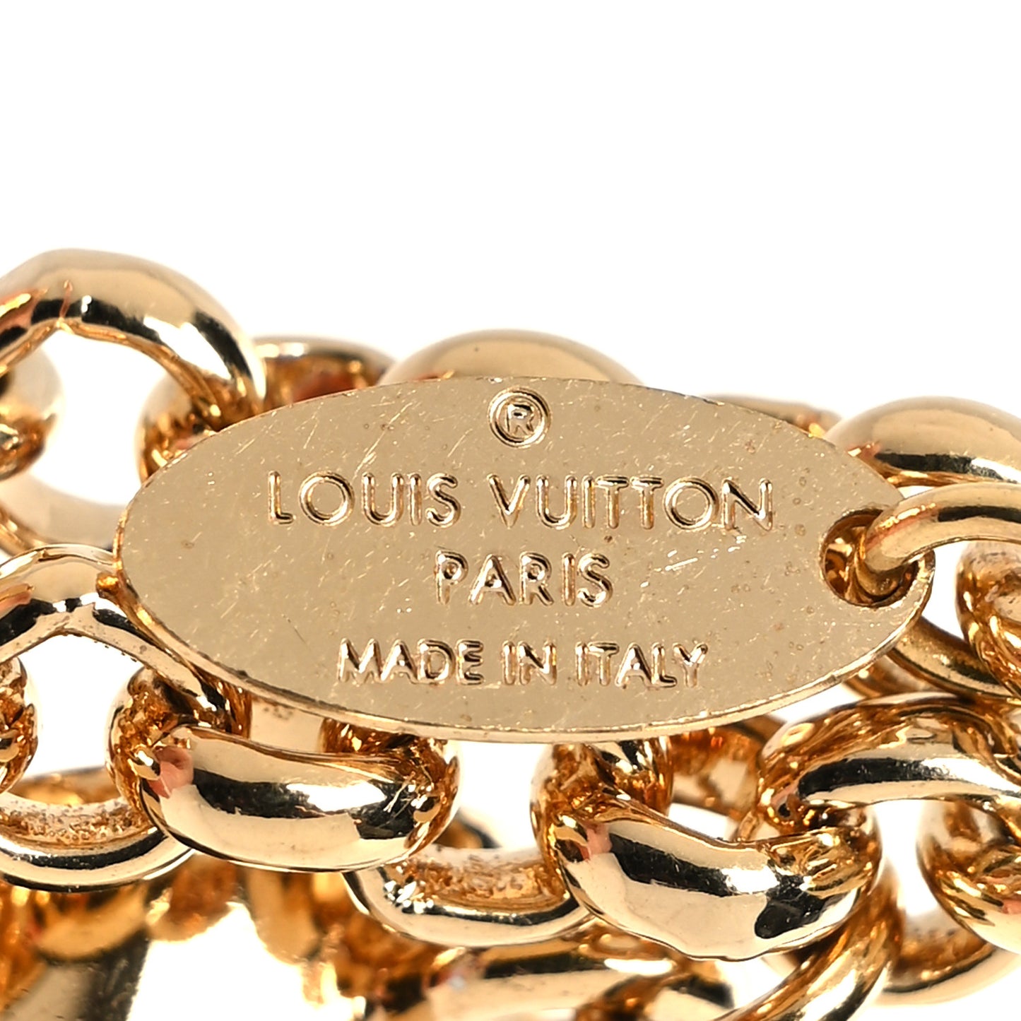 Metal Enamel Fleur De Monogram Bag Charm Dore