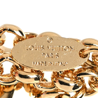 Louis Vuitton Metal Enamel Fleur De Monogram Bag Charm Dore 3 of 4