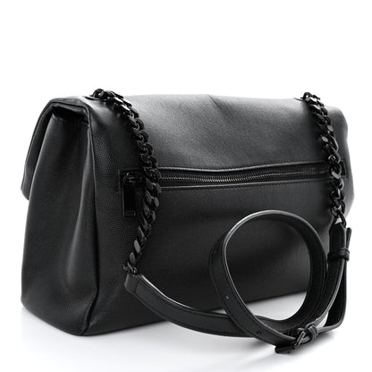Saint Laurent Grain De Poudre Medium West Hollywood Monogram Fold-Over Black 3 of 11