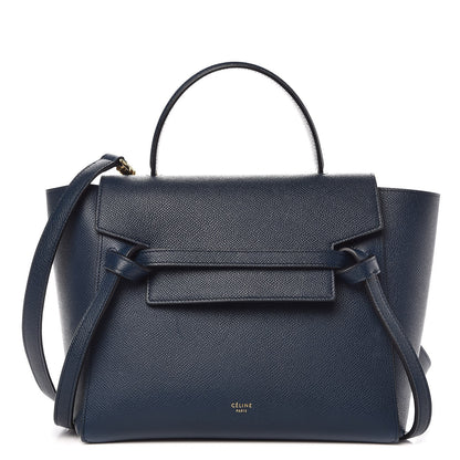 Celine Baby Grained Calfskin Micro Belt Bag Steel Blue 1 of 9