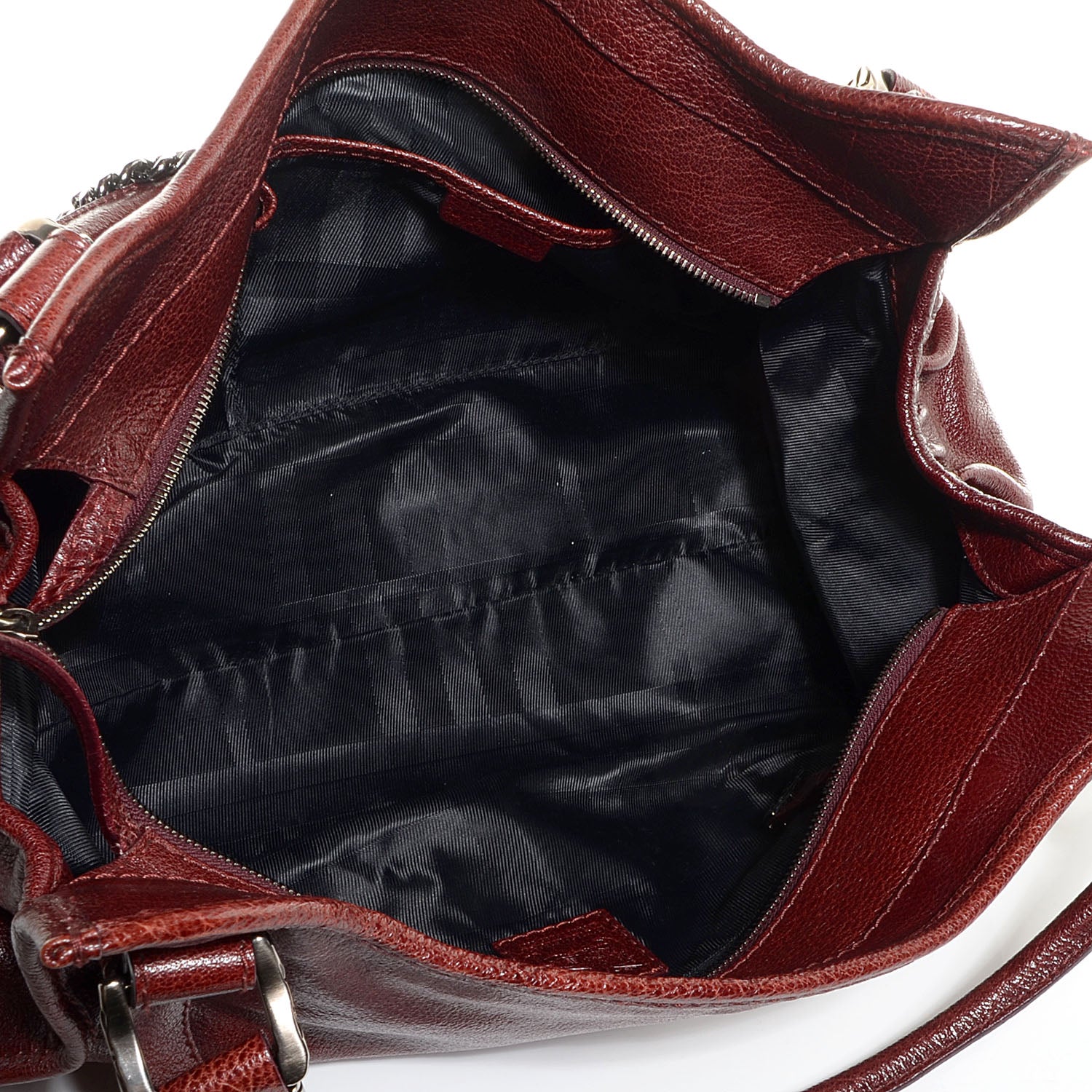 Burberry Leather Ashmore Tote Burgundy 5 of 9