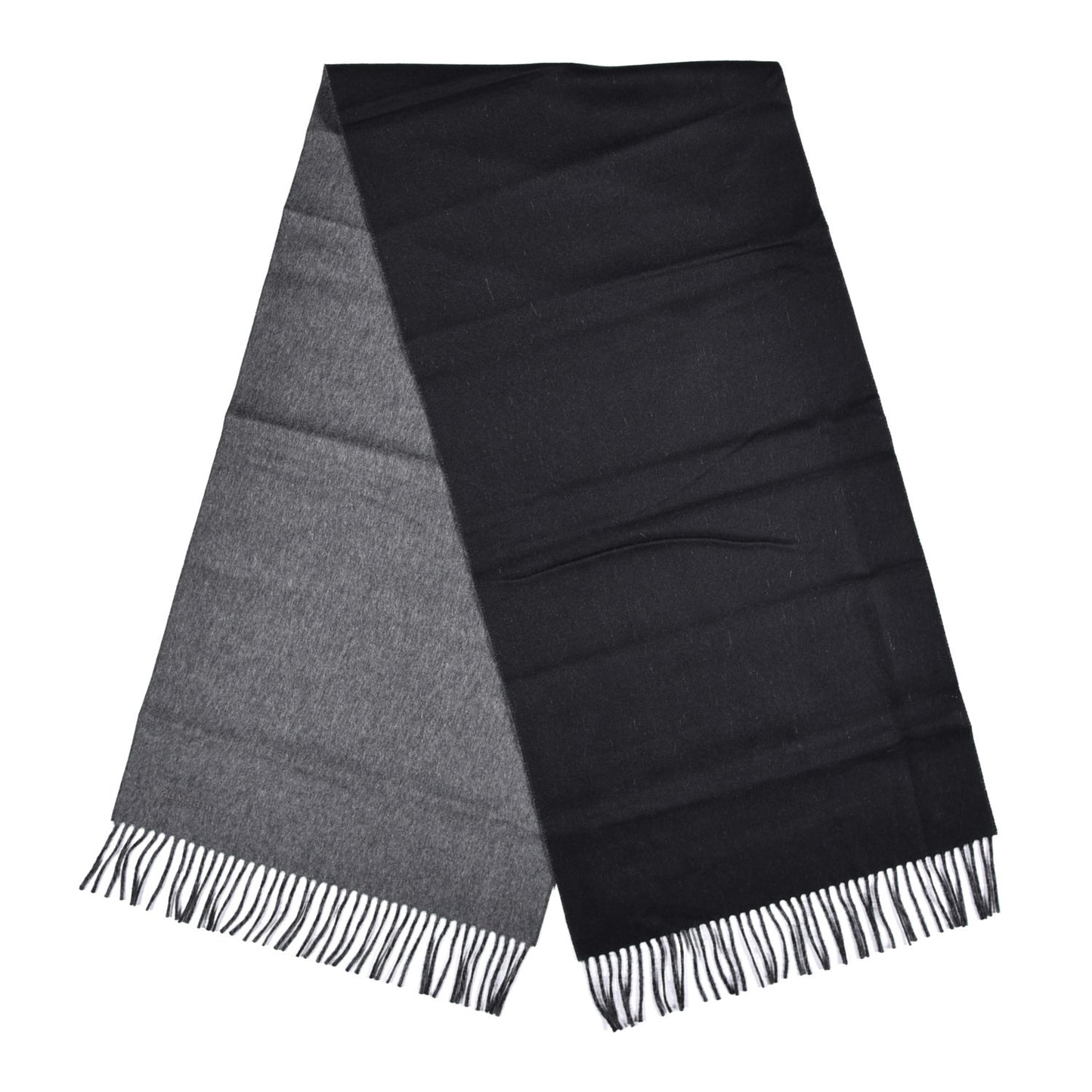 Cashmere Recto Verso Muffler Black Flanelle