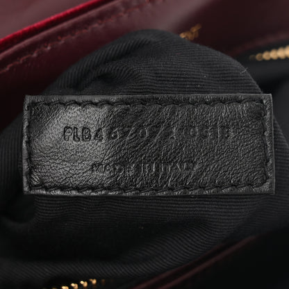 Saint Laurent Velvet Y Quilted Monogram Toy Loulou Crossbody Bag French Burgundy 7 of 10