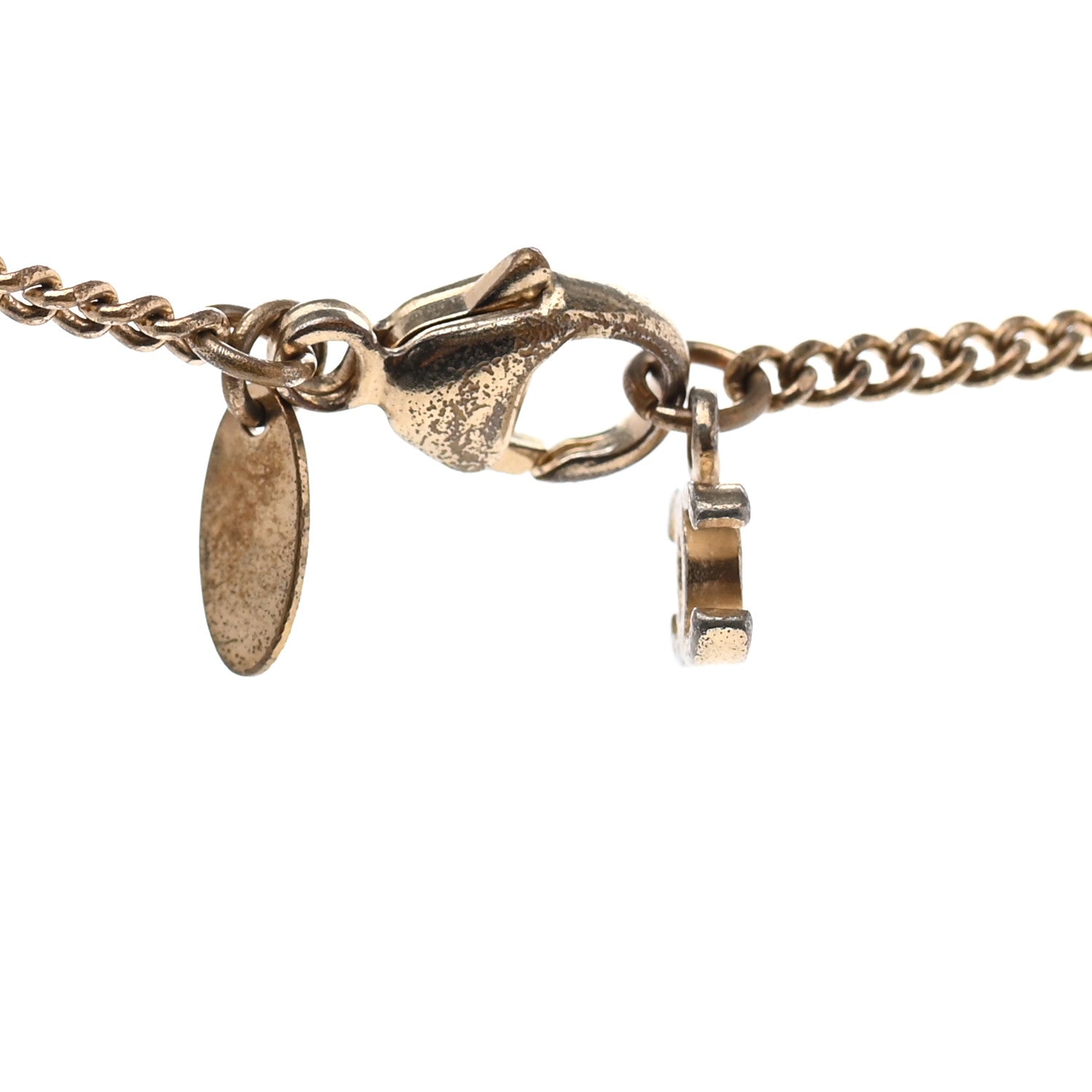 Chanel Tweed Effect CC Necklace Gold 5 of 6