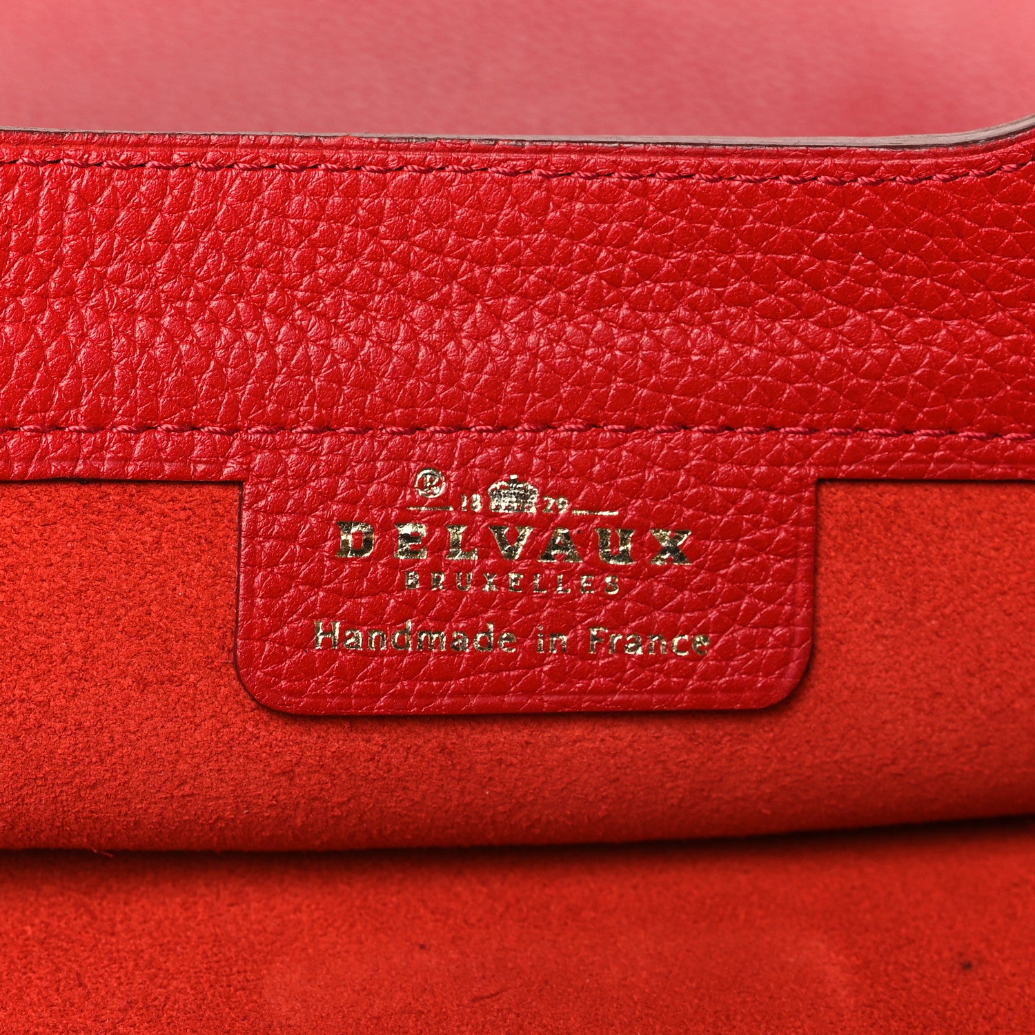 Delvaux Grained Calfskin PM Ancre Clutch Rouge 7 of 8