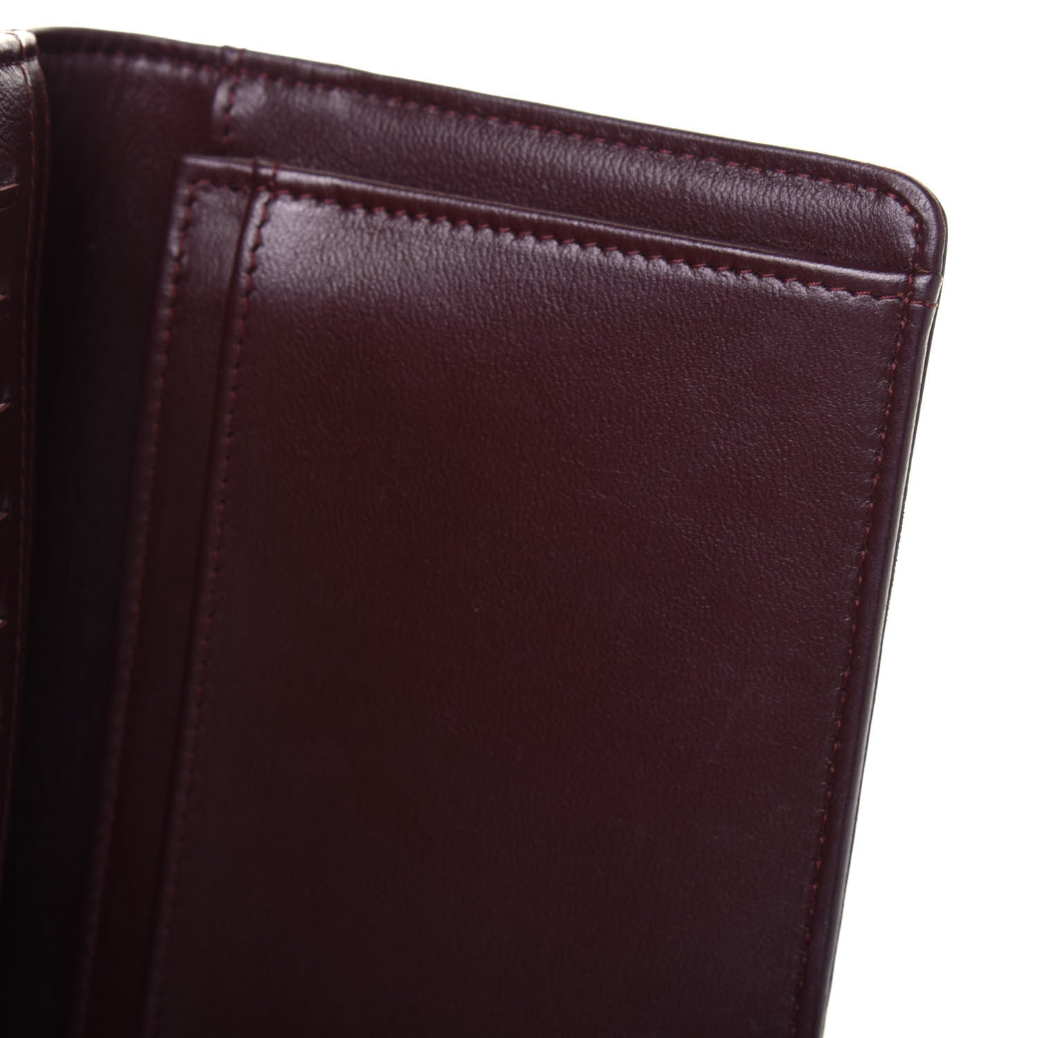 Chanel Lambskin Quilted Boy Yen Wallet Dark Red 11 of 20