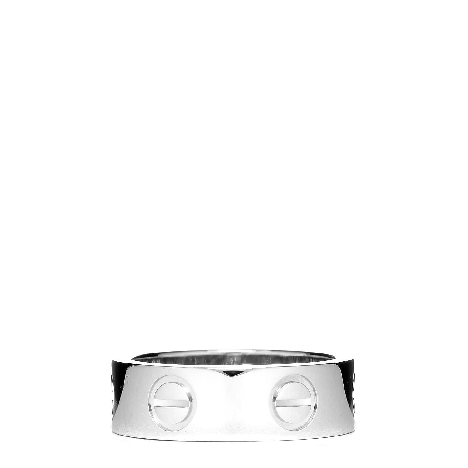Cartier 18K White Gold 5.5mm LOVE Ring 47 4 1 of 6