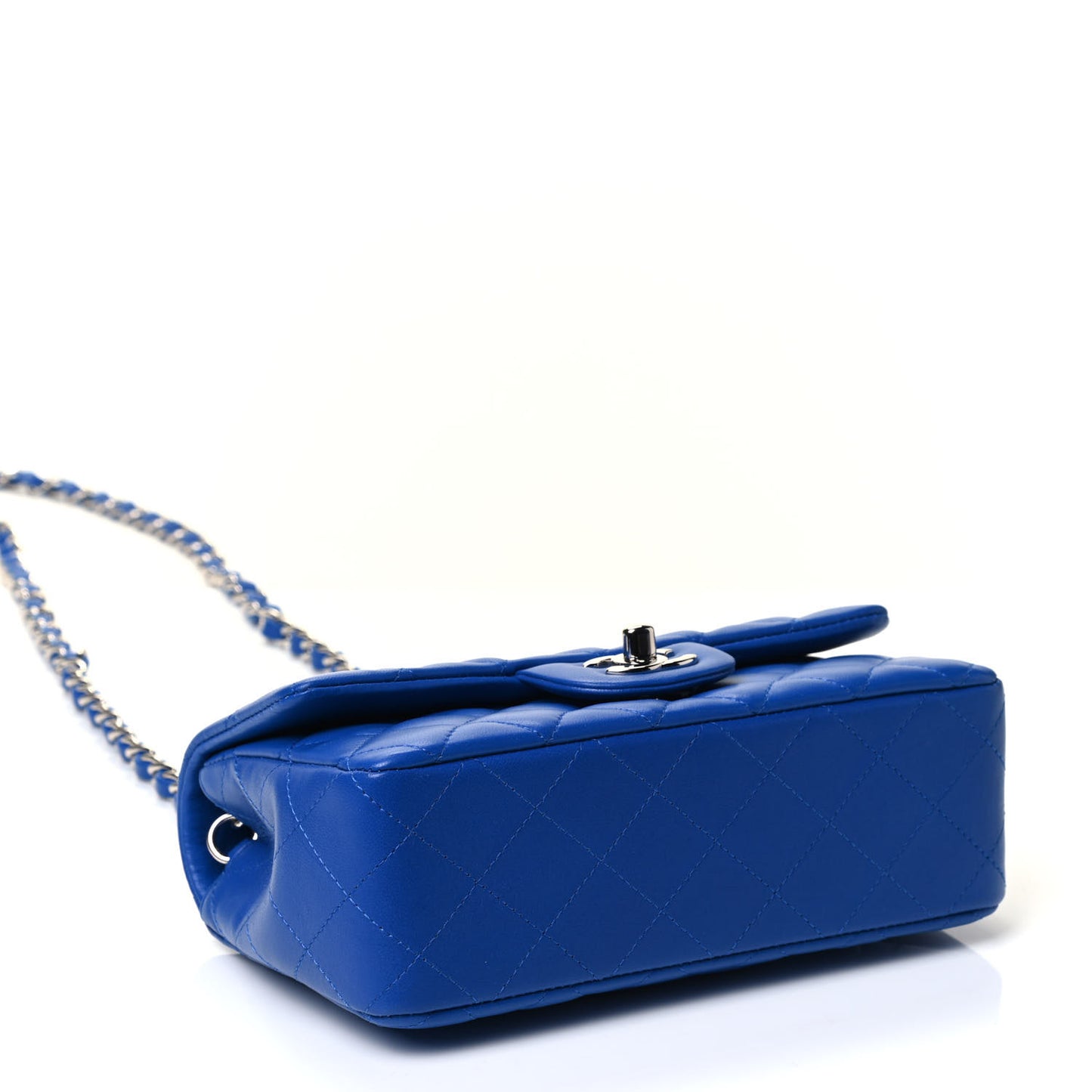 Lambskin Quilted Mini Rectangular Flap Royal Blue