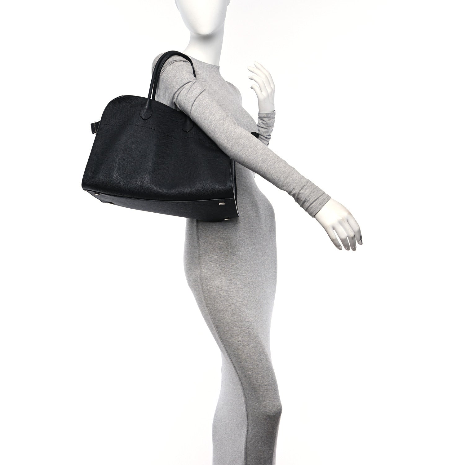 The Row Matte Grained Calfskin Soft Margaux 15 Black 2 of 10