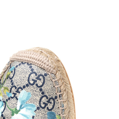 Gucci GG Supreme Monogram Blooms Espadrilles 39 Beige Blue Navy Hibiscus Red 11 of 12