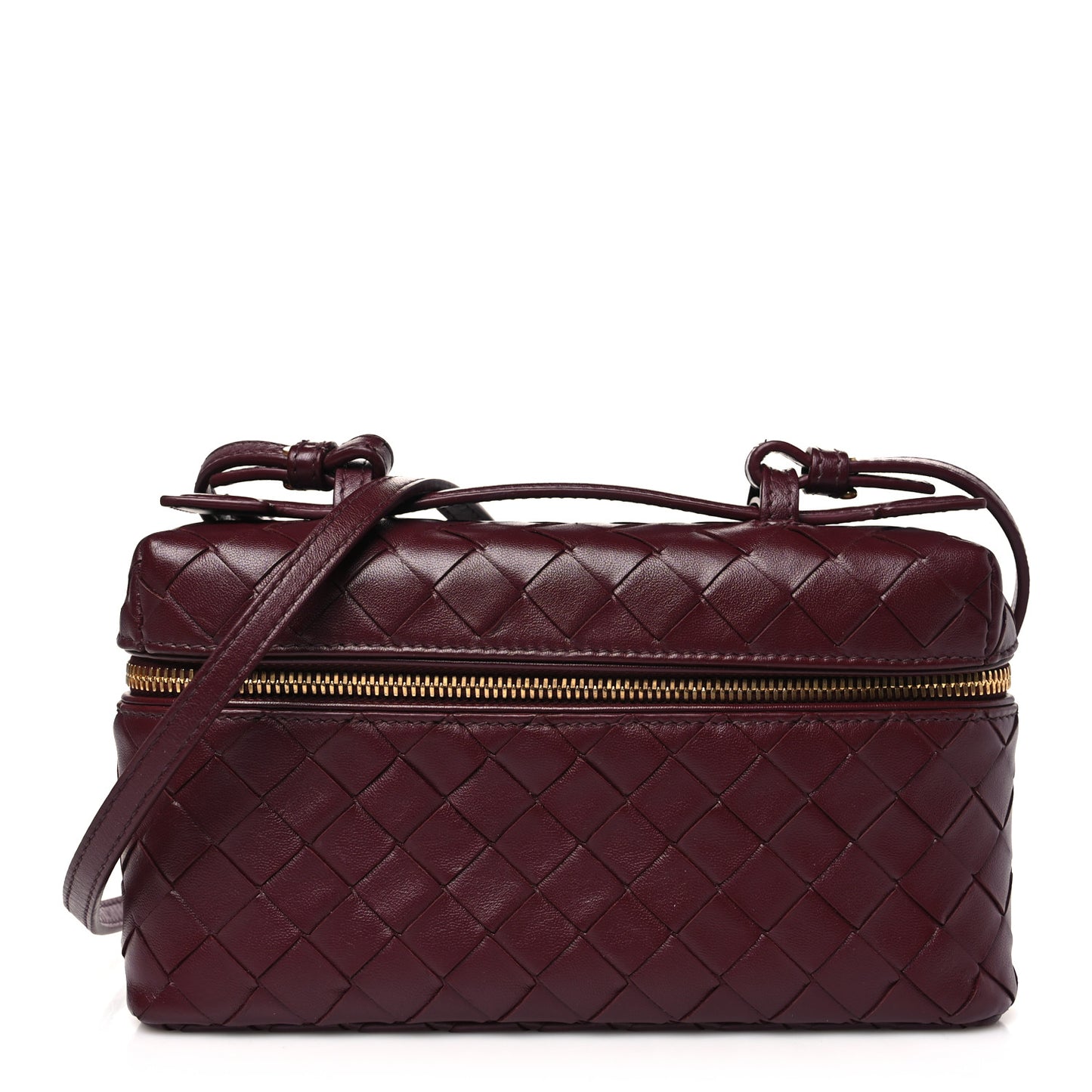 Calfskin Intrecciato Bang Bang Vanity Case Barolo