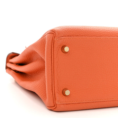 Hermes Togo Kelly Retourne 28 Orange 9 of 18