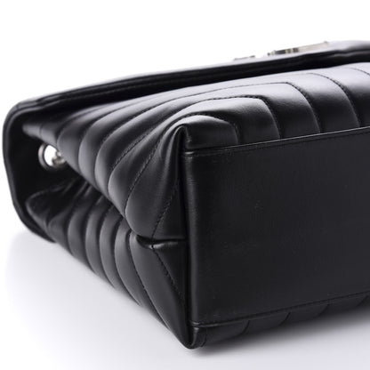 Saint Laurent Calfskin Y Quilted Monogram Medium Loulou Chain Satchel Black 6 of 11