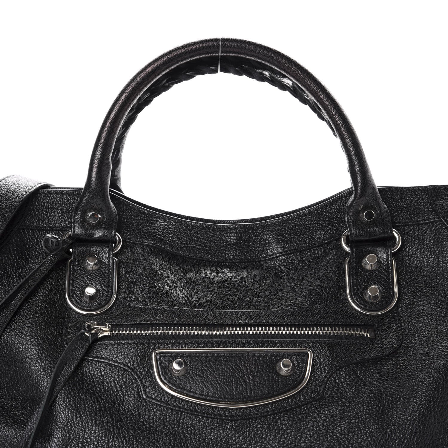 Balenciaga Chevre Silver Metallic Edge Hardware City Black 11 of 11