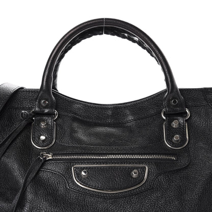 Balenciaga Chevre Silver Metallic Edge Hardware City Black 11 of 11
