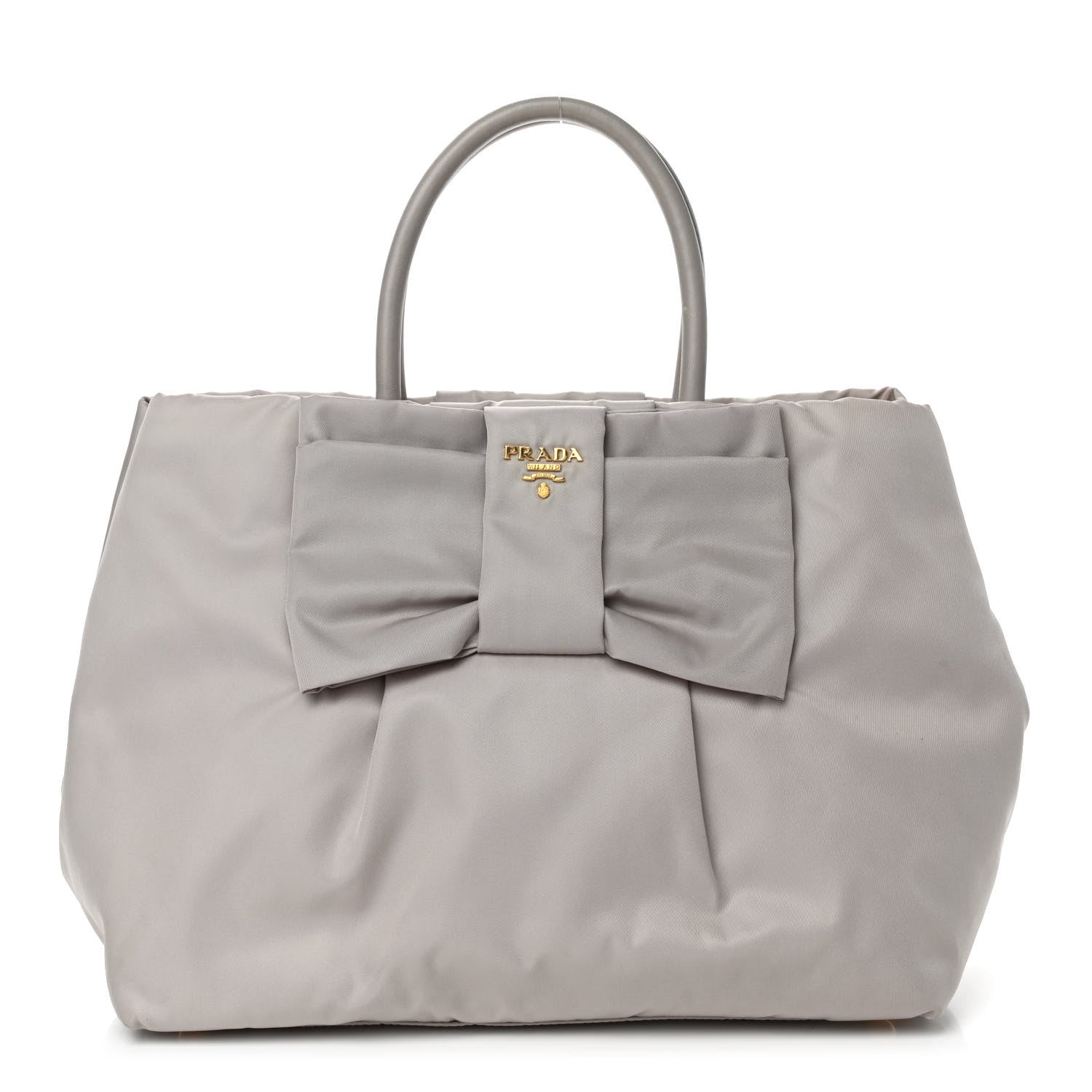 Prada Nylon Tessuto Fiocco Bow Tote Grey 1 of 4