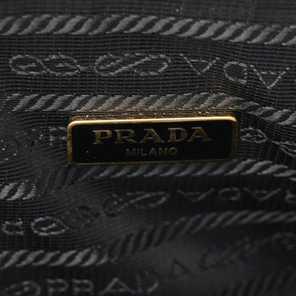 Prada Yarn Raffia Effect Crochet Triangle Shoulder Bag Black 6 of 9