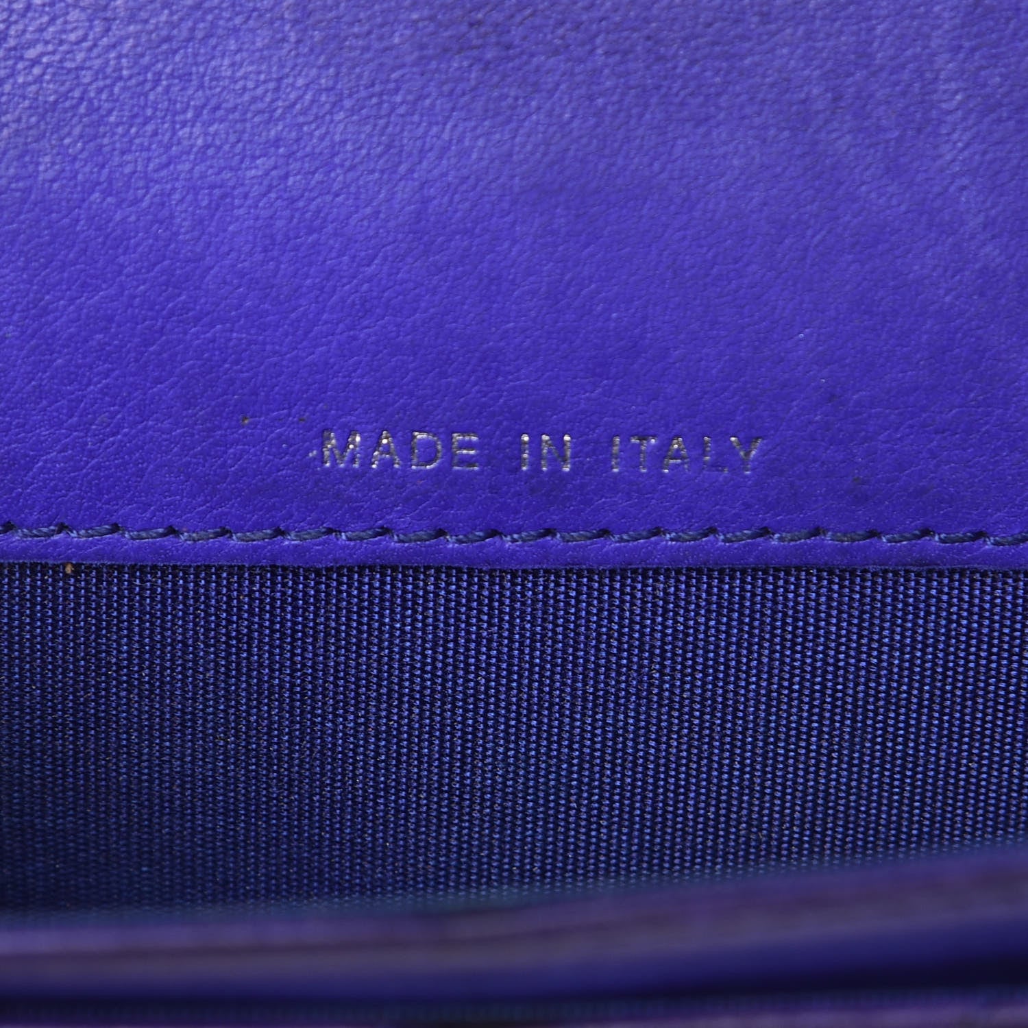 Chanel Calfskin Diamond Stitched Card Holder Wallet Purple 7 of 15