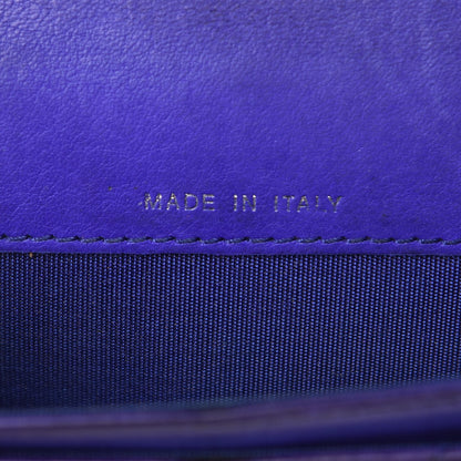 Chanel Calfskin Diamond Stitched Card Holder Wallet Purple 7 of 15