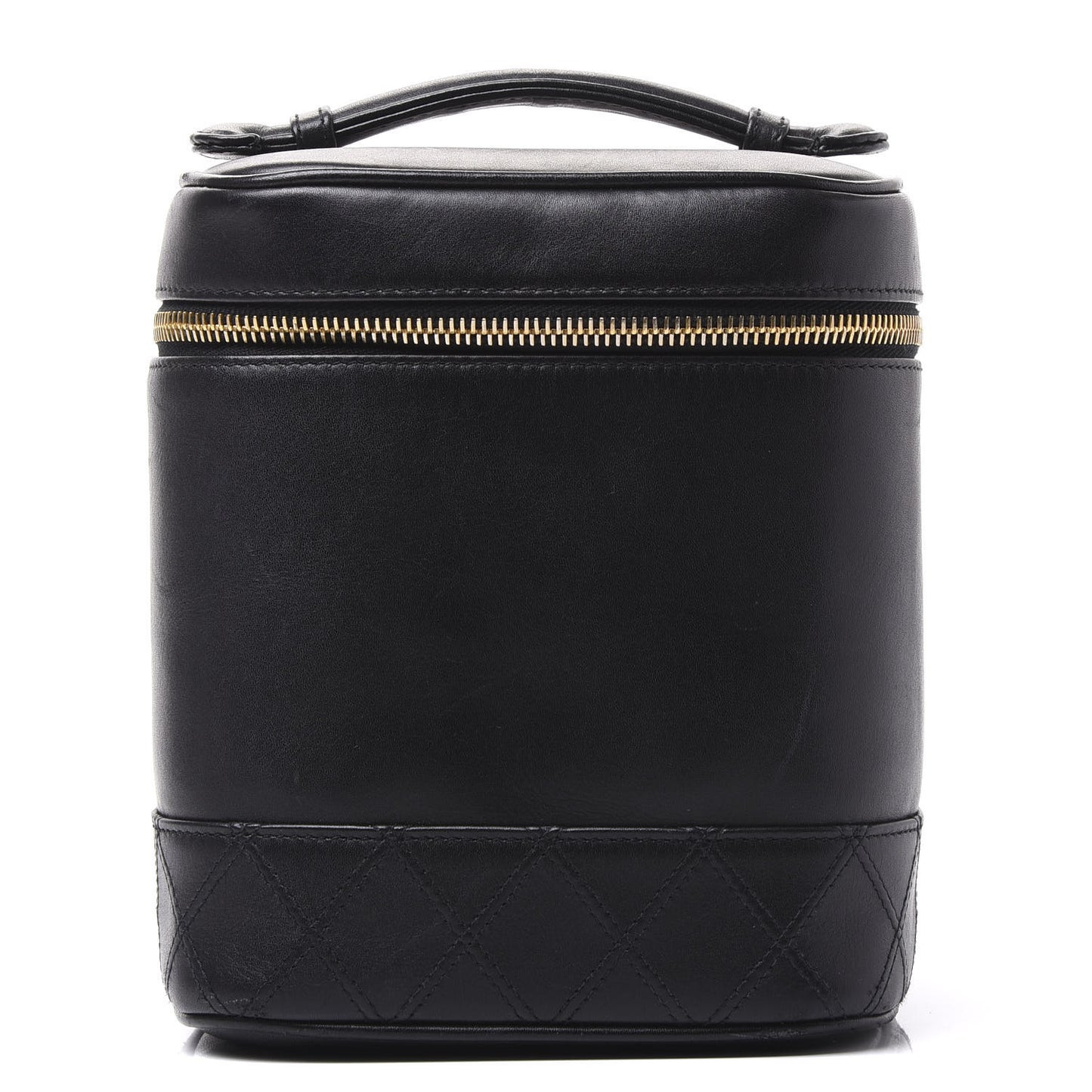 Lambskin Vanity Cosmetic Bag Black