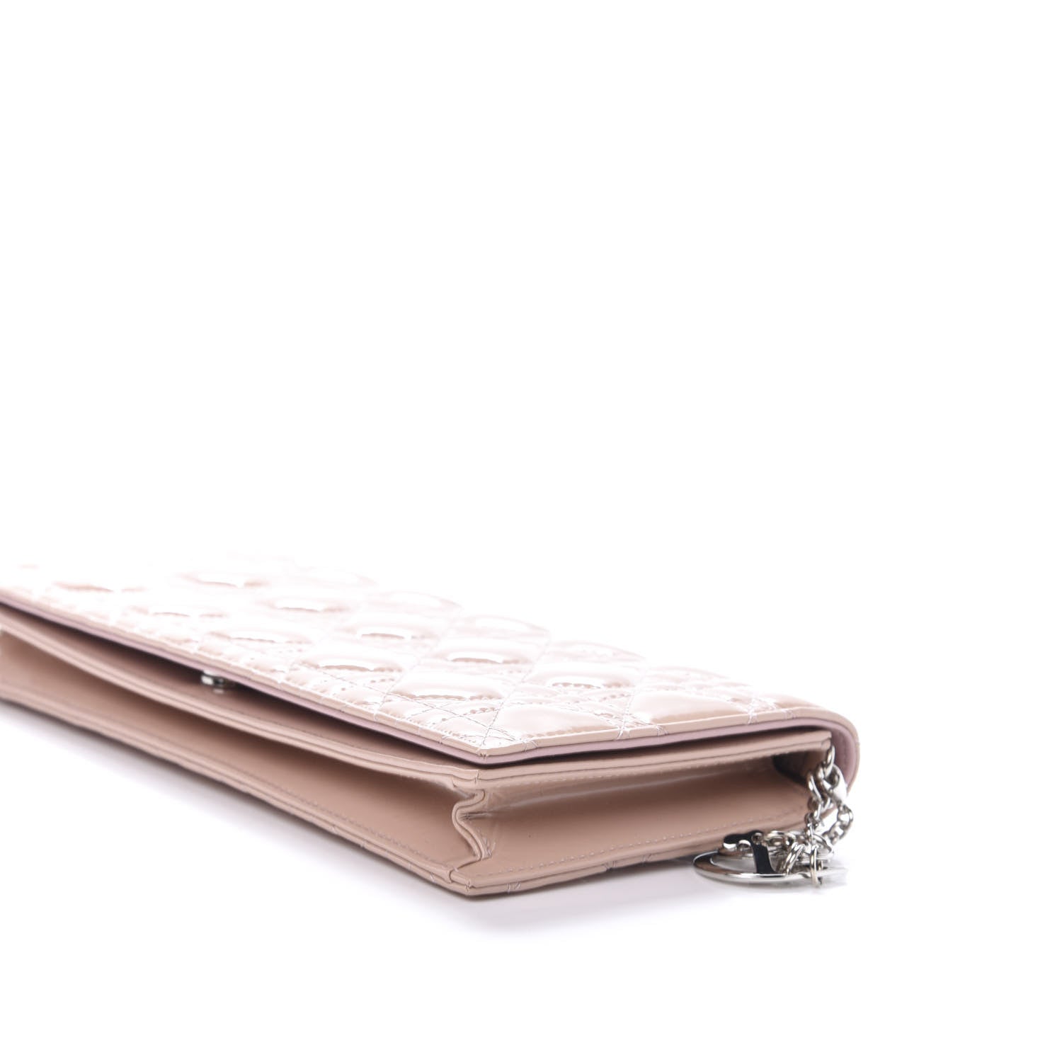 Christian Dior Patent Cannage Lady Dior Convertible Clutch Rose Clair 6 of 8