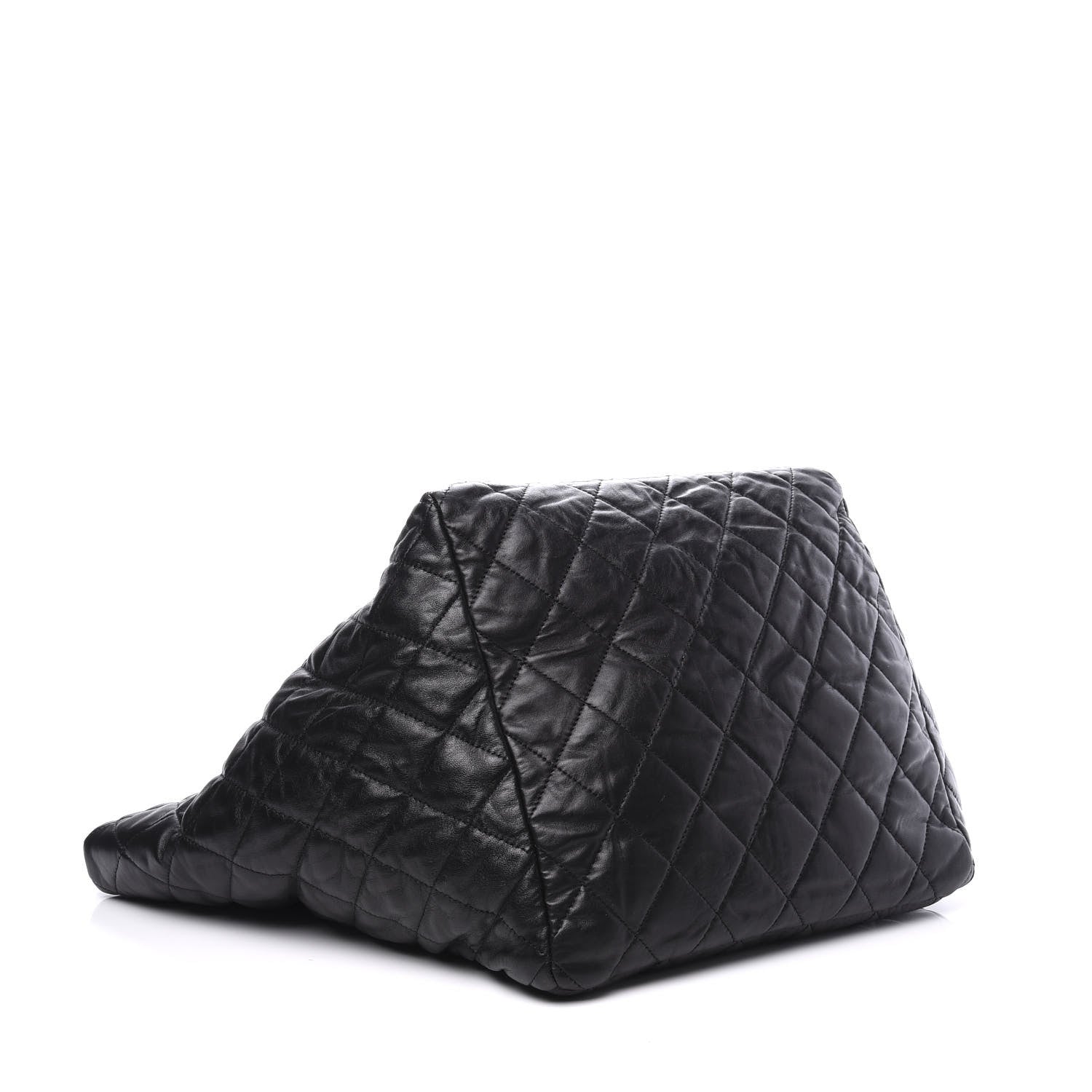 Chanel Lambskin Quilted Large Week End on Mars Tote Black 3 of 11