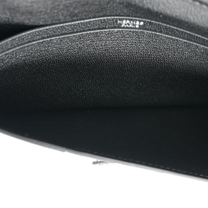 Hermes Matte Alligator Bearn Gusset Wallet Black 8 of 10