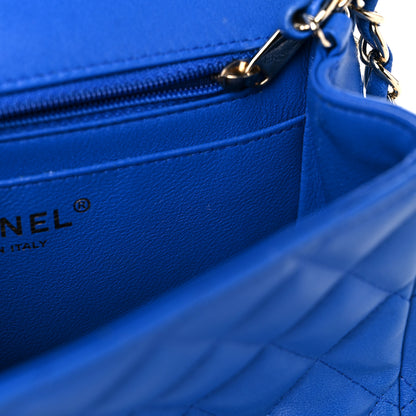 Chanel Lambskin Quilted Mini Square Flap Blue 12 of 19