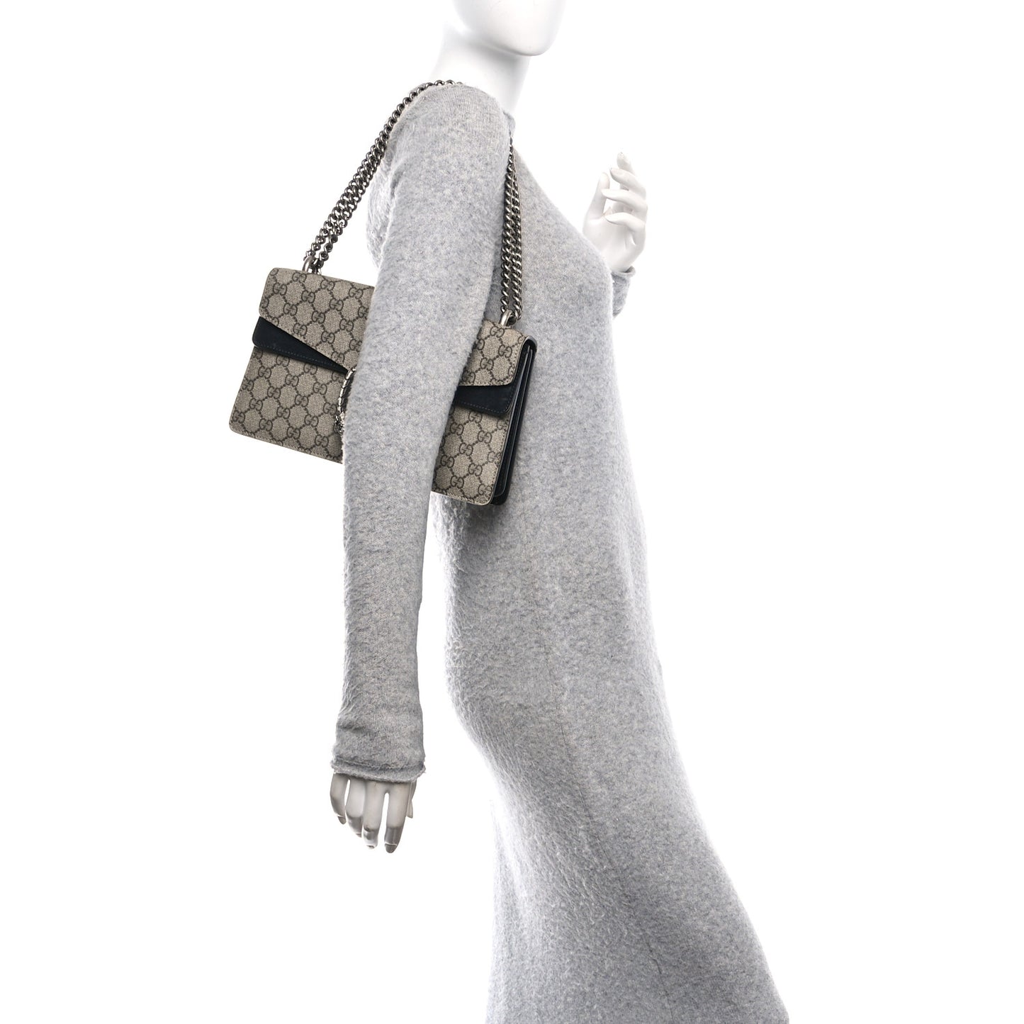 GG Supreme Monogram Small Dionysus Shoulder Bag Black